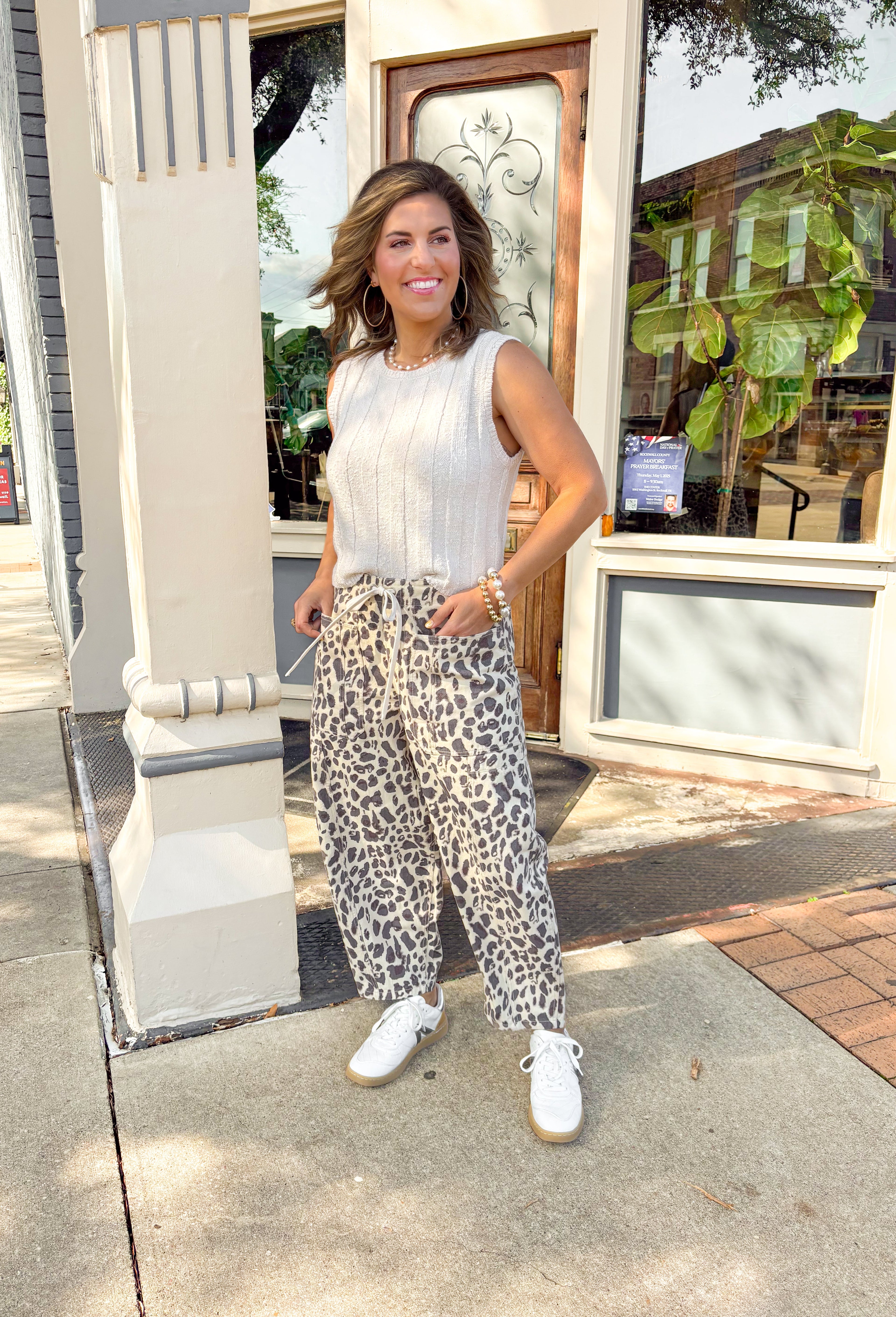 Kasey Leopard Barrel Pants