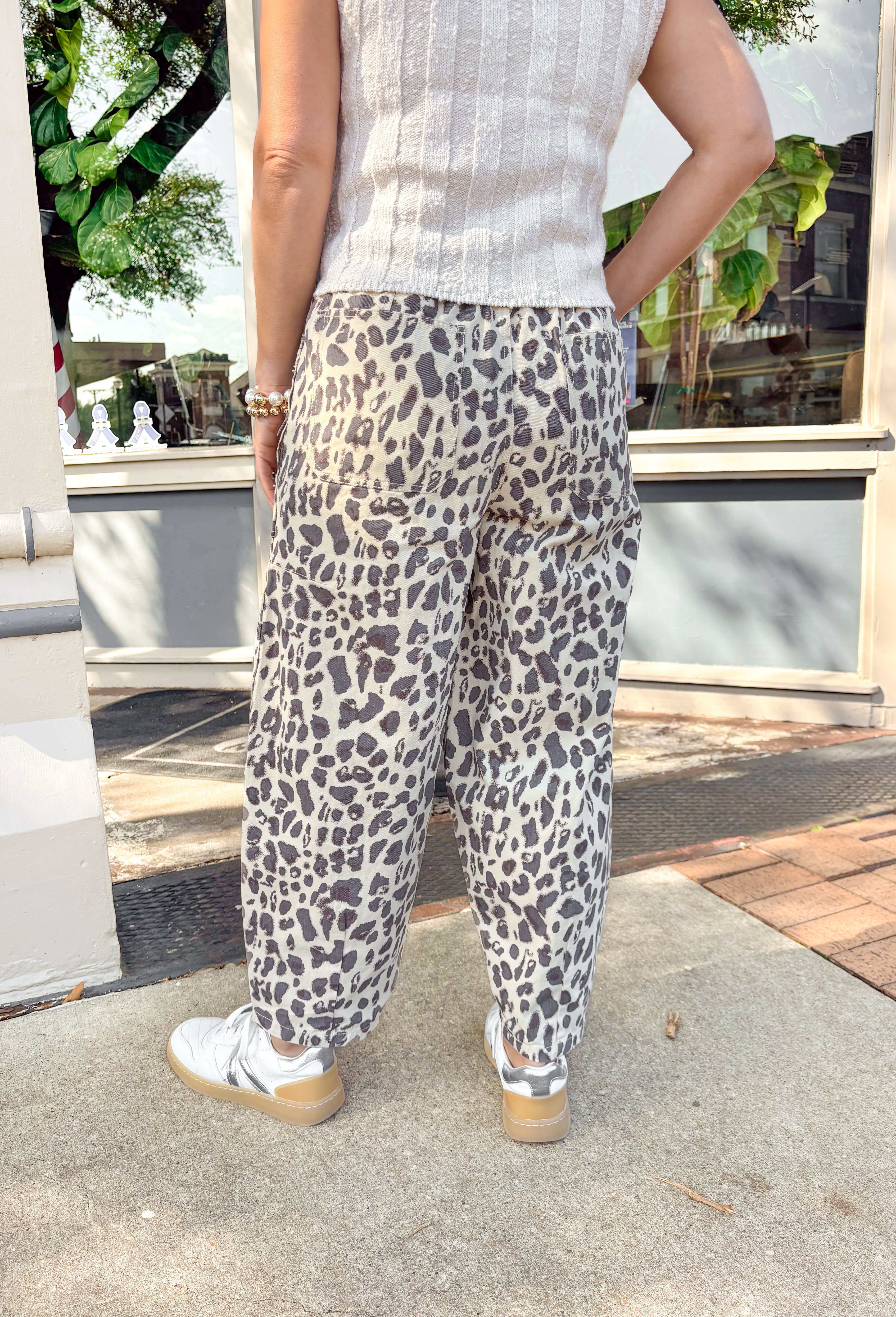 Kasey Leopard Barrel Pants