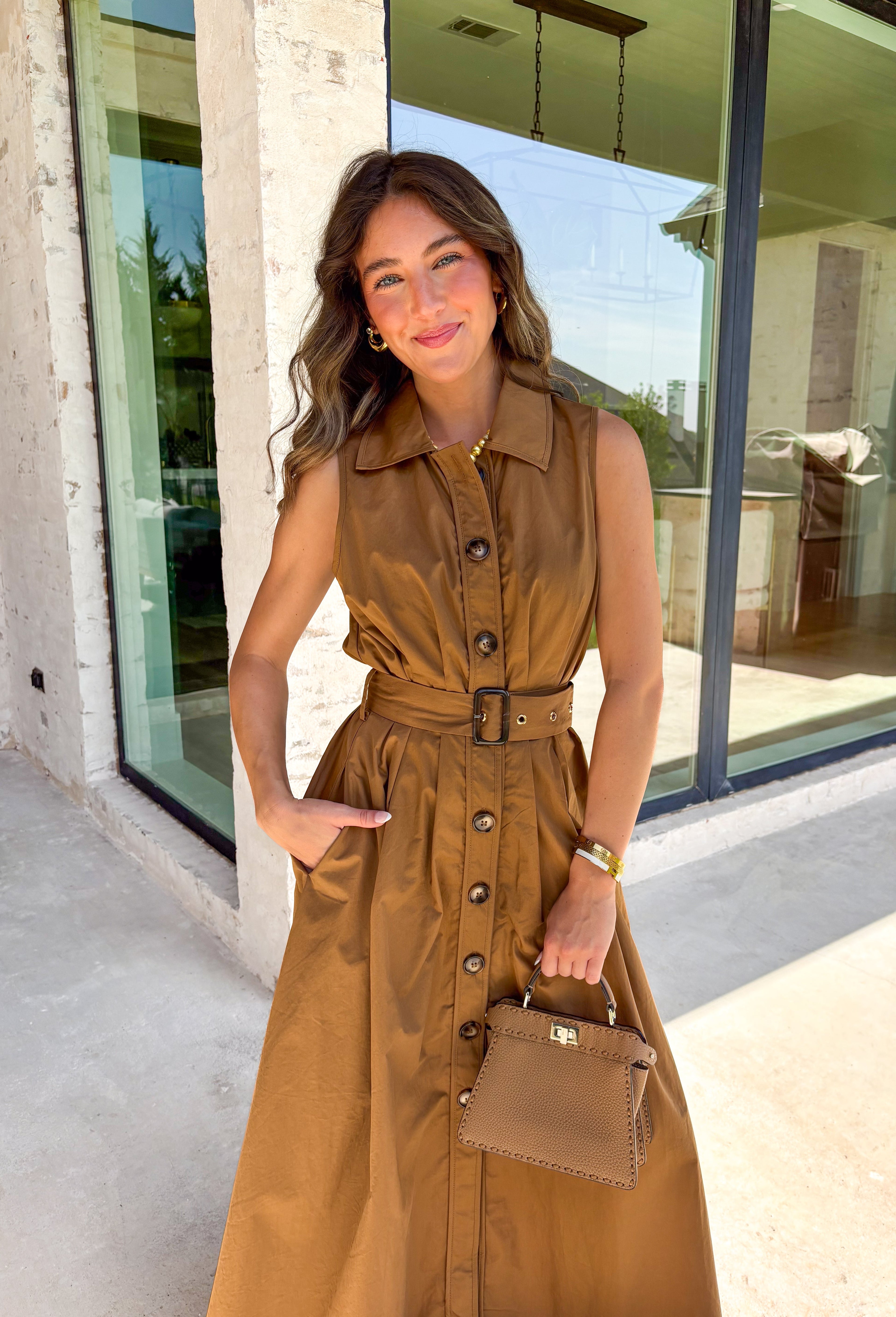 Maple Latte Midi Dress