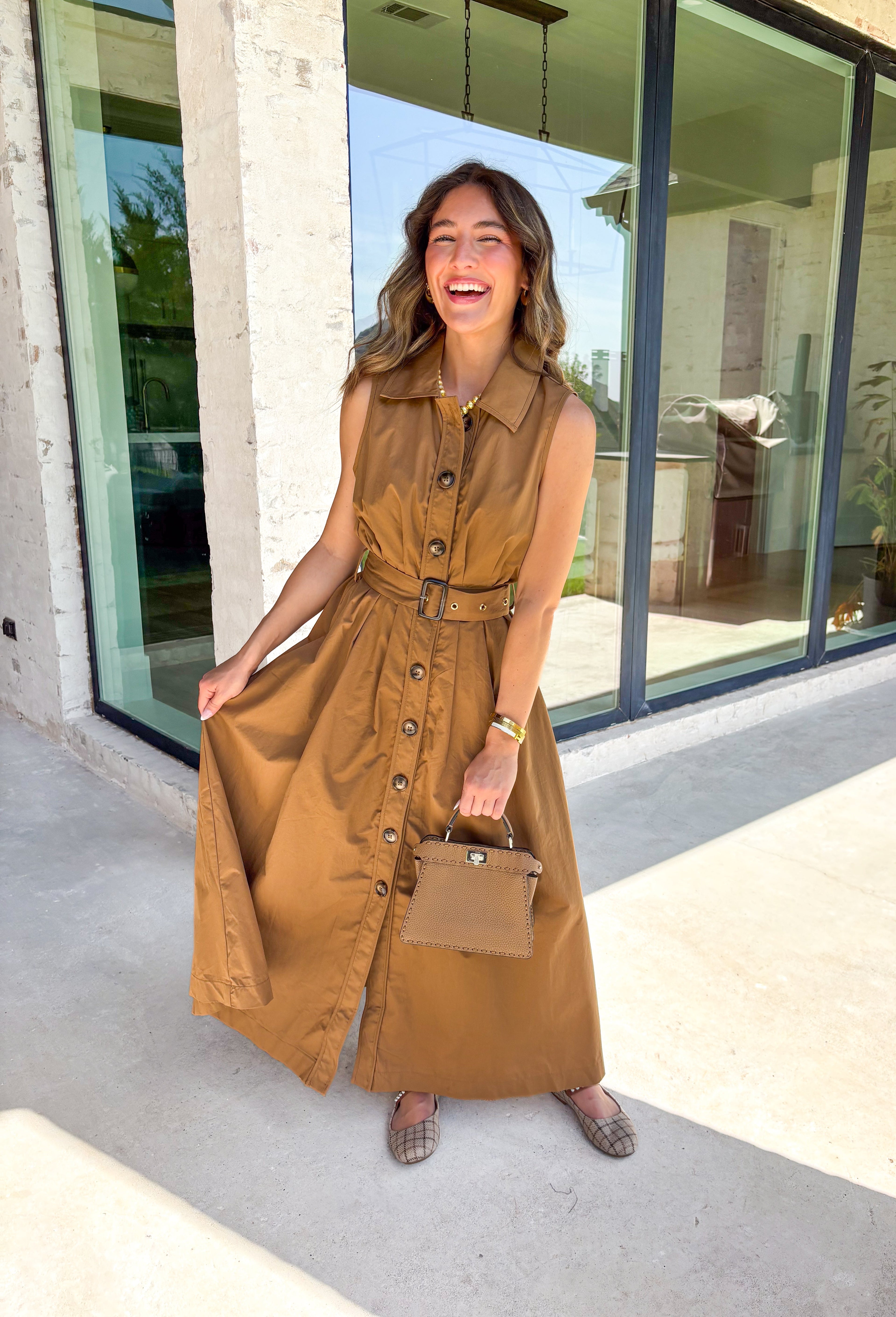 Maple Latte Midi Dress